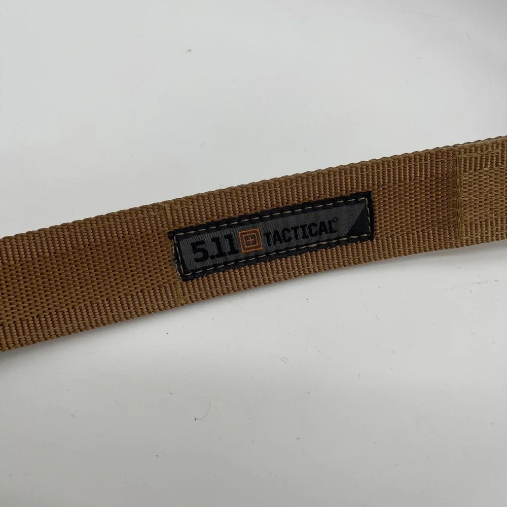 5.11 Tactical Nylon Webbing Belt Coyote Brown Tan 1.5 Inch Buckle 46.5 Inch